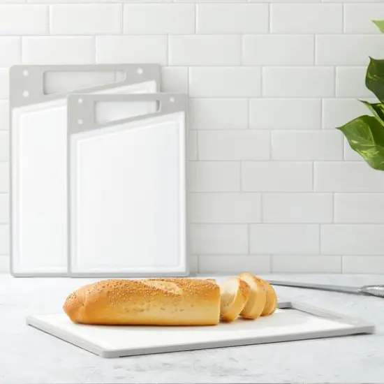 JoyJolt&reg; Cutting Board Set White and Gray {4}