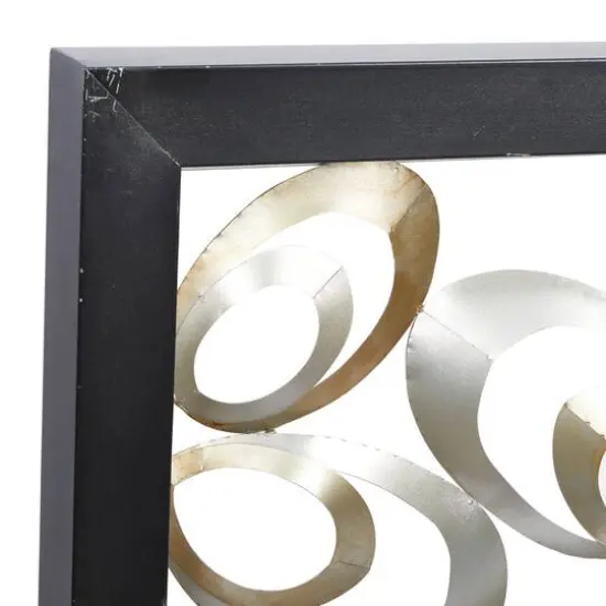 48" Gold & Silver Contemporary Abstract Metal Wall D&eacute;cor {4}