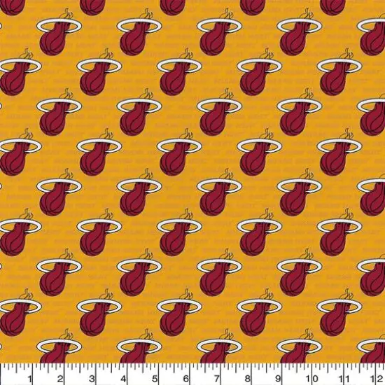 Camelot Fabrics NBA Miami Heat Ditsy Colors Cotton Precut Fabric Bundle {3}