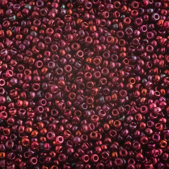 Miyuki&reg; 11/0 Glass Seed Beads, 22g Burgundy Gold Luster {1}