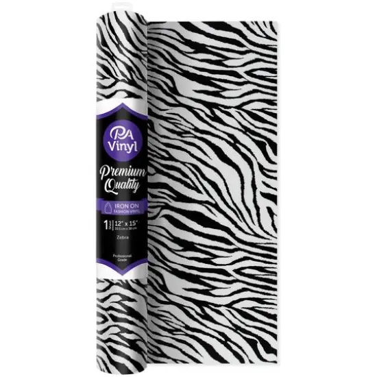 PA Vinyl Zebra Print Iron On Vinyl {1}