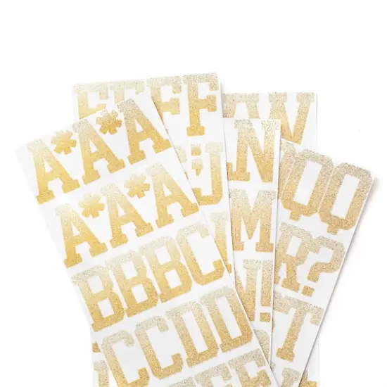 Gold & White Glitter Ombre Alphabet Stickers by Recollections&trade; {1}