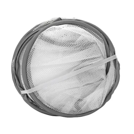 Laundry 360 Gray 3-Compartment Pop-Up Laundry Sorting Hamper with Carrying Handles {5}