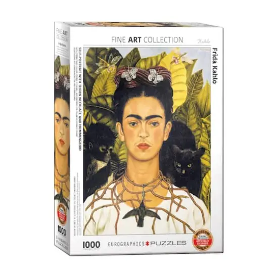 Frida Kahlo - Self-Portrait with Thorn Necklace and Hummingbird: 1000 Pcs {1}