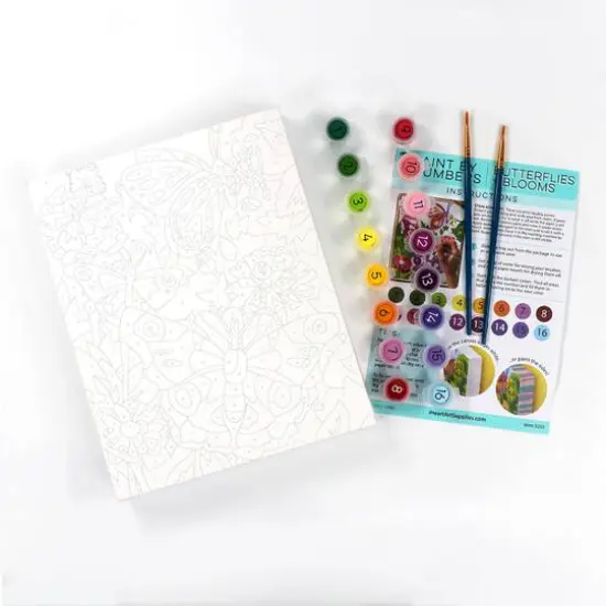 Paint by Numbers Butterflies and Blooms Craft Kit {7}