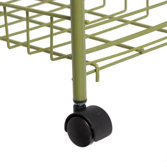 Honey Can Do Olive 3-Tier Rolling Cart {5}