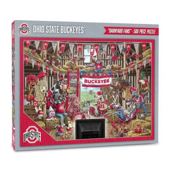 College Barnyard Fans 500 Piece Puzzle Ohio State Buckeyes {1}