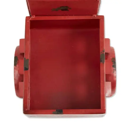 16" Red Truck Solar Light Planter {4}