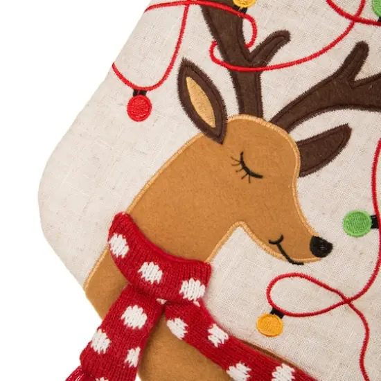 Glitzhome&reg; 21" LED Reindeer Christmas Stockings, 2ct. {8}
