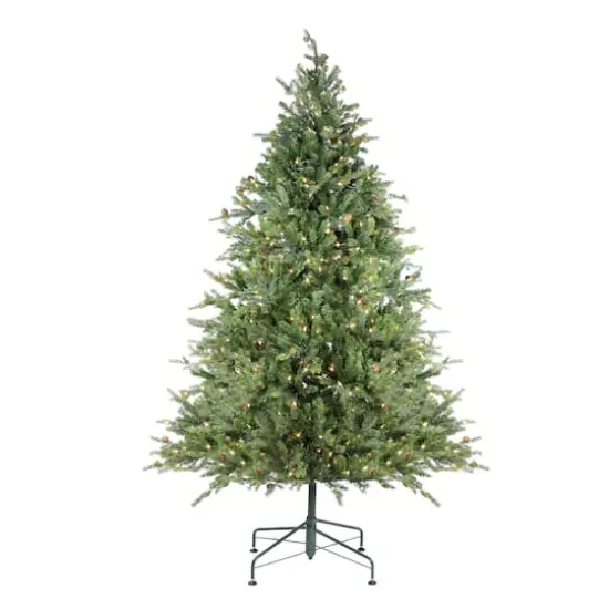 6.5ft. Pre-Lit Real Touch&trade;️ Hunter Fir Artificial Christmas Tree, Clear Lights {7}