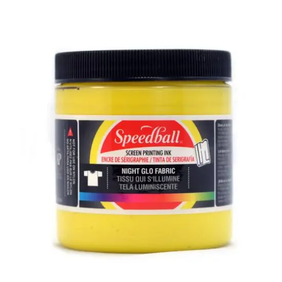 Speedball&reg; Night Glo Fabric Screen Printing Ink, 8oz. White {2}