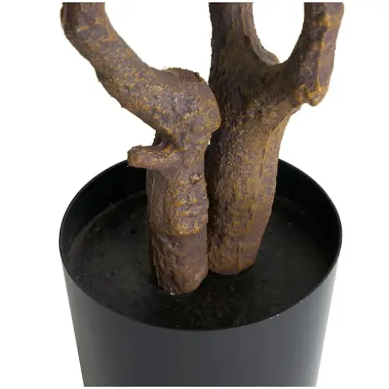 4ft. Green Fiddle Leaf Artificial Tree with Black Pot {5}