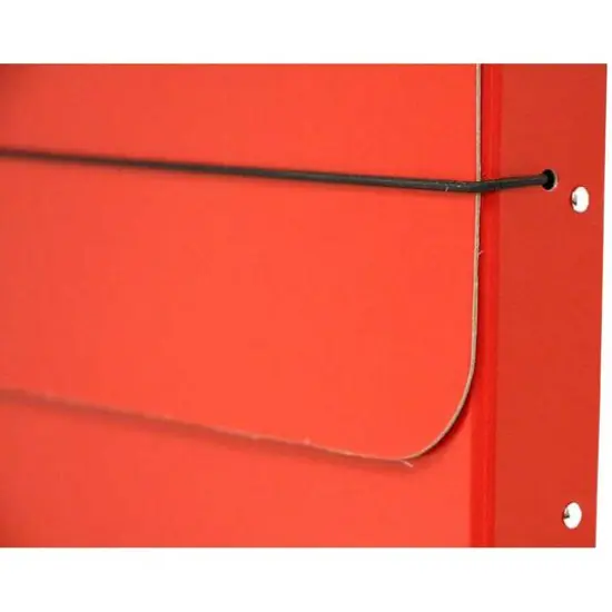 JAM Paper Strong Thick Portfolio Carrying Case with Elastic Band Closure Red {6}