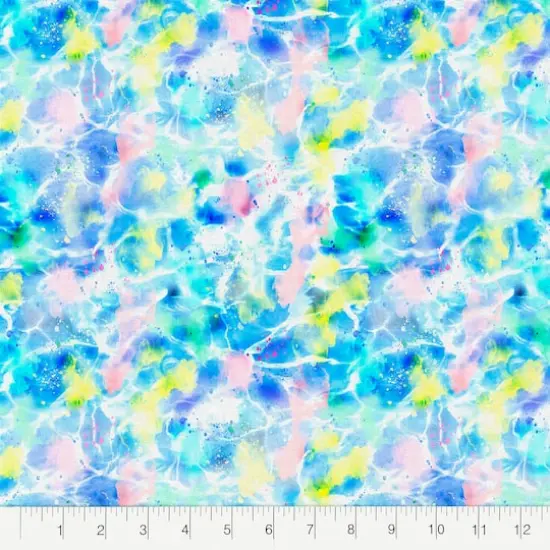 Fabric Editions Multicolor Deep Sea Cotton Fabric {3}