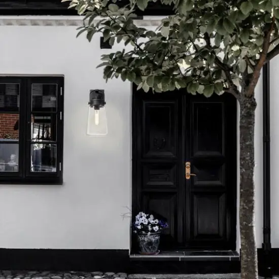 Hello Honey® Gage Distressed Zinc Industrial Tapered Seedy Glass & Metal Wall Mounted Outdoor Light {3}