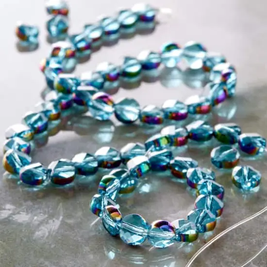 Shiny Aqua Clear Glass Beads by Bead Landing&reg;, 6mm {3}