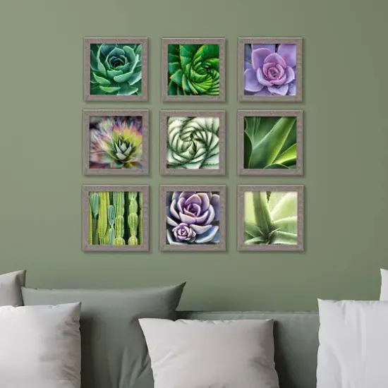 Melannco 9 Pack Gray Woodgrain 8" x 8" Wall Frames {3}