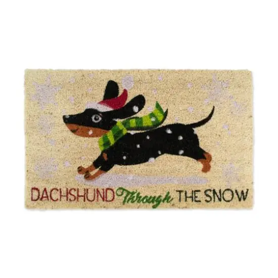 DII&reg; Dachshund Through The Snow Doormat {1}