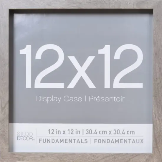 2 Pack Fundamentals 12" x 12" Gray Shadow Box by Studio D&eacute;cor&reg; {1}