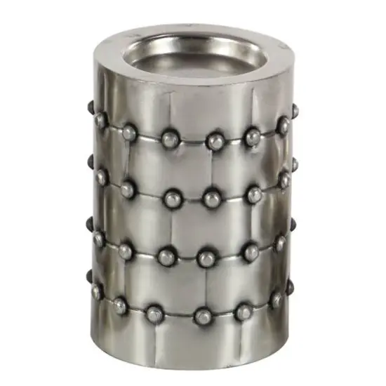 Silver Metal Industrial Candle Holder Set {6}