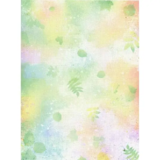 Designer Printed Multicolor Foliage 18 Count Aida Canvas  {1}