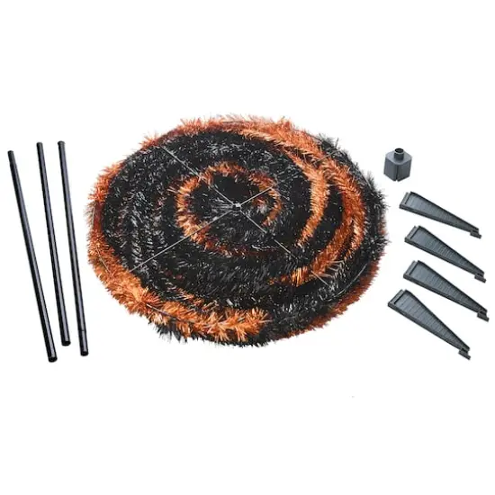 7.5ft. Unlit Orange & Black Pop-Up Artificial Halloween Tree {6}