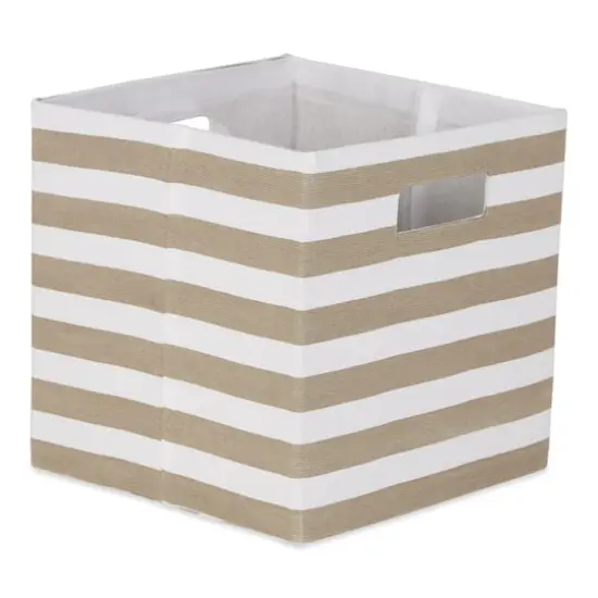 DII&reg; Striped Square Storage Cube Stone {1}