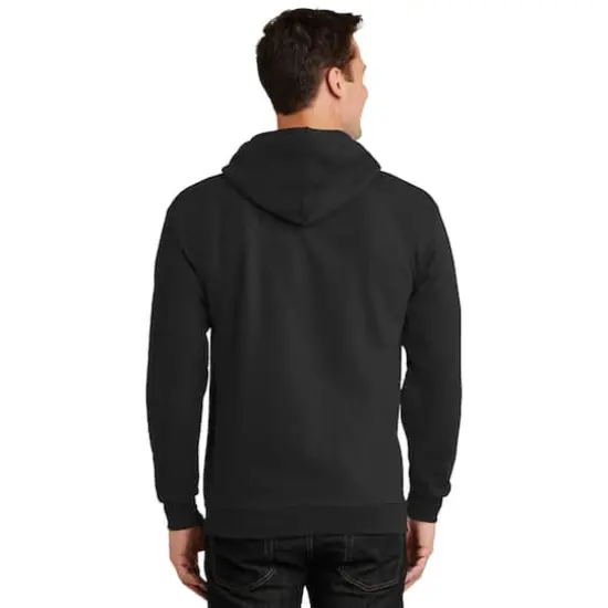 Port & Company&reg; Tall Essential Fleece Full-Zip Hooded Sweatshirt Jet Black {5}