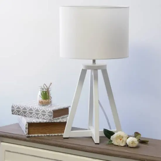 Simple Designs 19" Interlocked Triangular Table Lamp with White Shade {5}