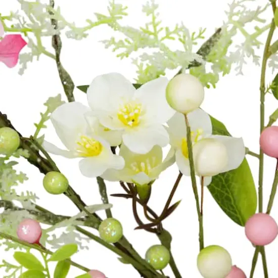 5ft. Pink Hydrangea & Berry Floral Spring Garland {6}