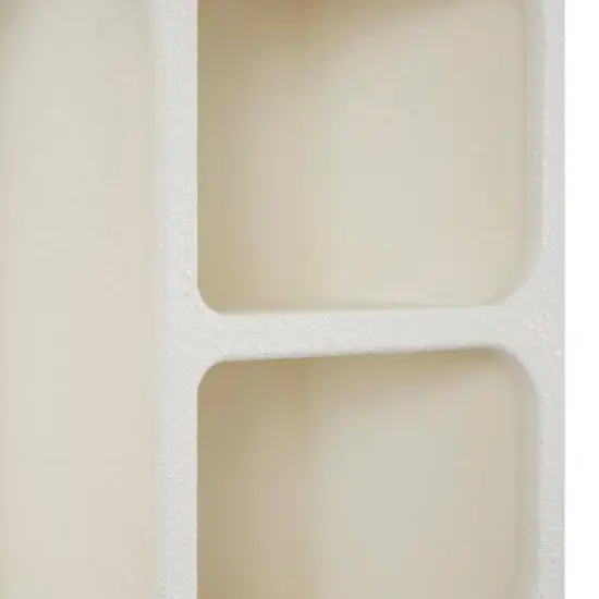 24" Cream Geometric Arched Wall Shelf {7}