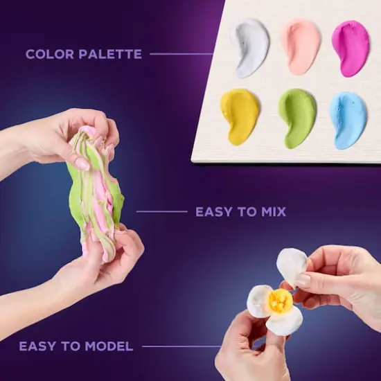 OKTO DIY Wood & Craft Romance Flowers Clay Kit {4}