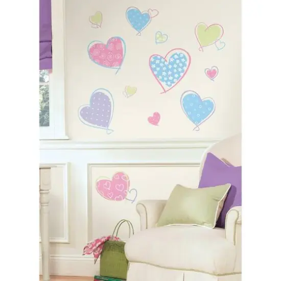 RoomMates Hearts Peel & Stick Wall Decals {6}