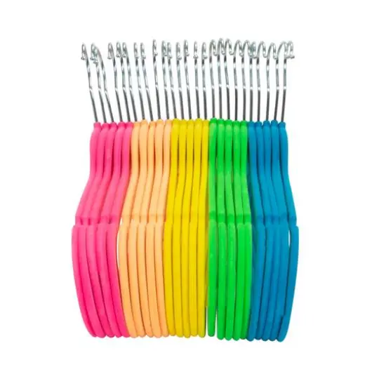 Simplify Slim Velvet Suit Hangers, 25ct. Neon {7}
