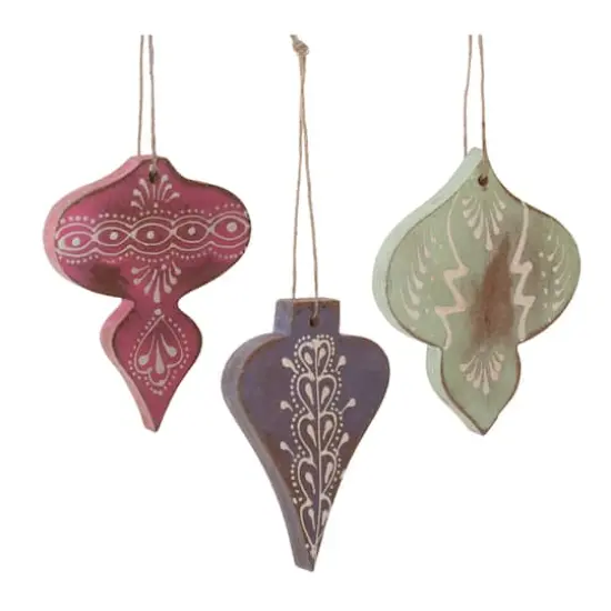 Multicolor Finial Ornament Set {1}
