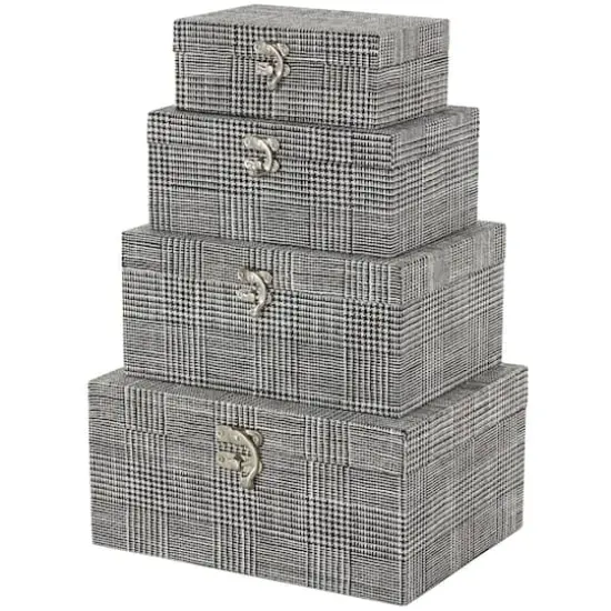 Fabric Decorative Storage Box Set Gray {1}