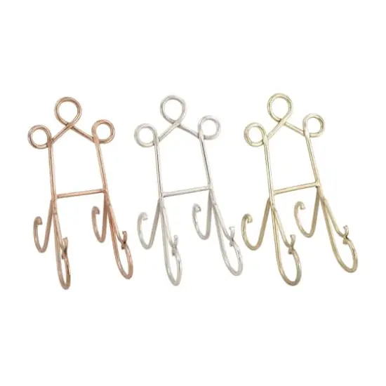 Set of 3" Multi Colored Metal Traditional Easel, 4" x 9" {1}
