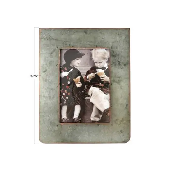 Hello Honey® Galvanized 2-Sided Vertical 3" x 5" Standing Picture Frame {3}