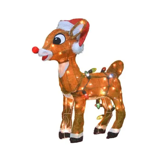 2ft. 3D Pre-Lit Rudolph with C9 Light Strand {1}