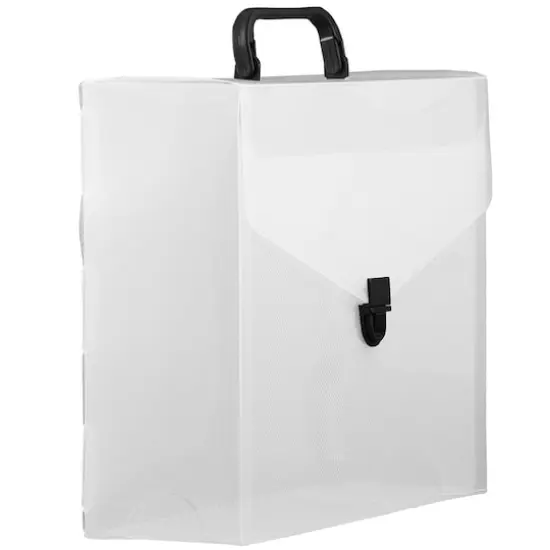 JAM Paper 10" x 12" Clear Plastic Portfolio File Carry Case {3}