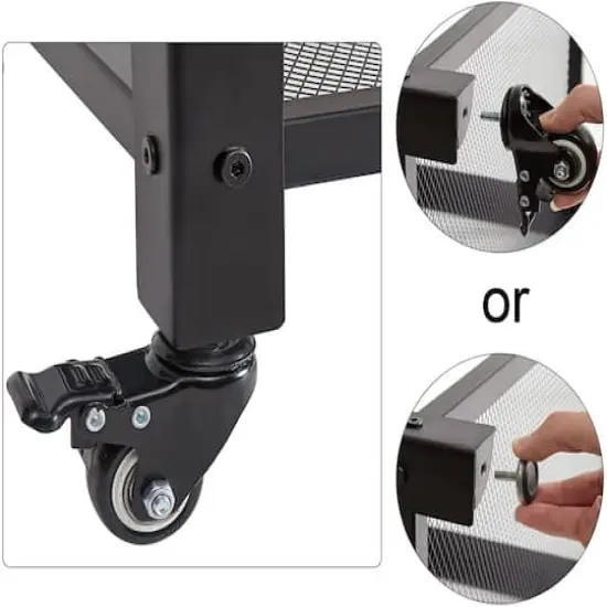 Rustic Brown 3-Tier Utility Cart {5}