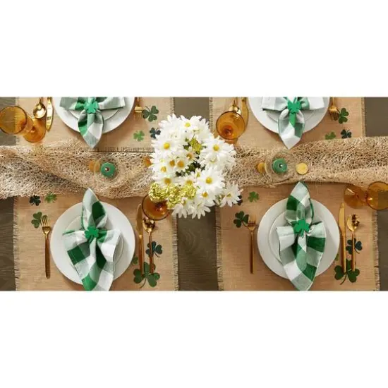 DII&reg; Buffalo Check Oversized Napkin, 6ct. Shamrock Green/White {10}