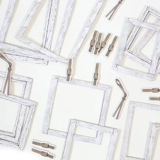 49 and Market Vintage Artistry Essentials Whitewash Chipboard Frames & Bits Set {3}