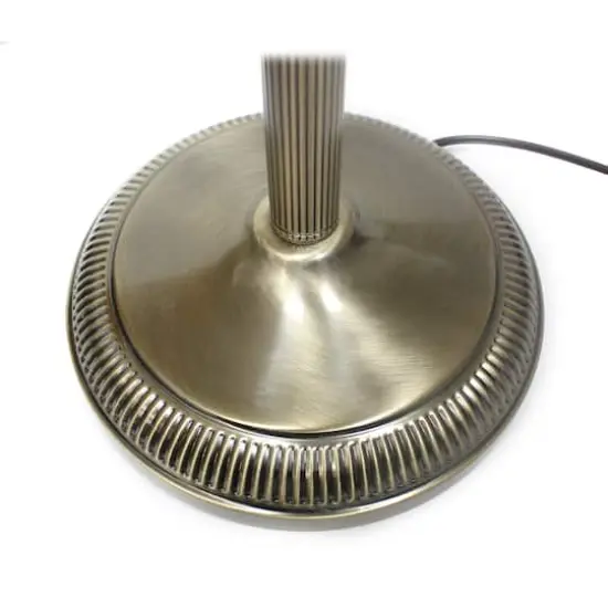 Lalia Home Antique Brass Table and Floor Lamp Set {9}