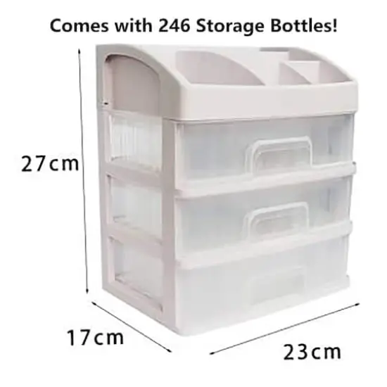 Sparkly Selections Diamond Painting Storage Container with 246 Square Bottles {3}
