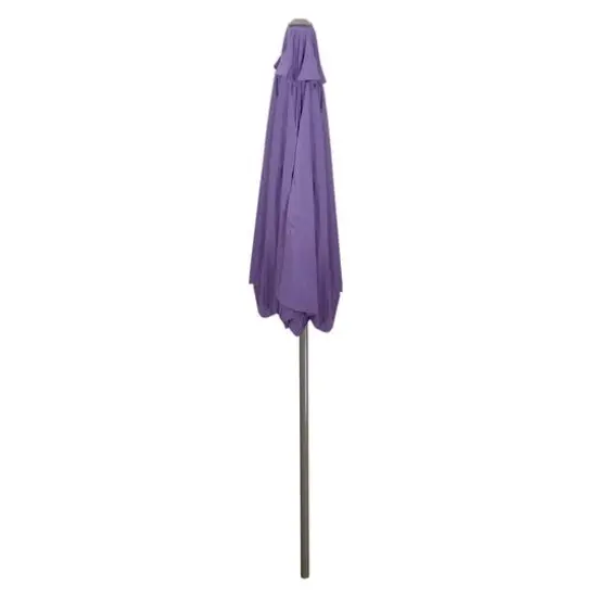 7.5ft. Outdoor Patio Market Umbrella with Hand Crank Purple {5}