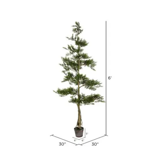 6ft. Potted Artificial Cedar Tree {5}