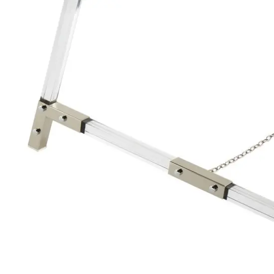 57" Clear Acrylic Plastic Adjustable 7-Tier Display Easel with Silver Accents & Chain Support {9}