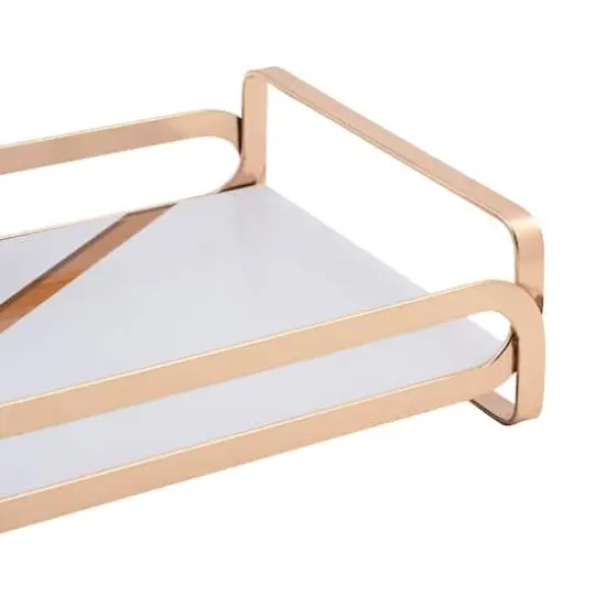 Home Details 14" Gold Color Block Vanity Tray {4}