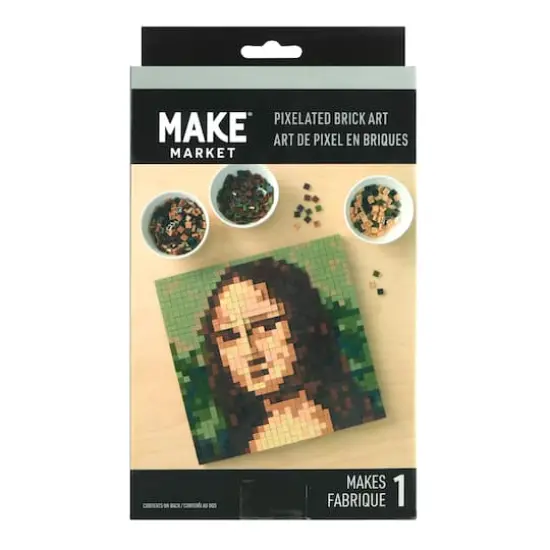 10" x 10" Mona Lisa Pixelated Brick Art Kit by Make Market&reg; {6}